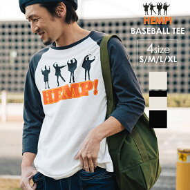 GOHEMP ゴーヘンプ HEMP! BASEBALL TEE ベースボールTシャツ ラグランスリーブ 七分袖 メンズ レディース オマージュ 春 夏 秋 冬