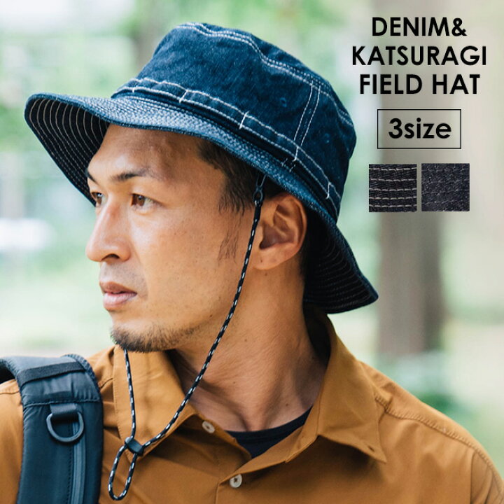 楽天市場】HIGHER ハイヤー DENIM & KATSURAGI FIELD HAT デニム 