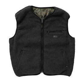 GOHEMP ゴーヘンプ BROWN LODGE VEST ブラウンロッジ ベスト メンズ レディース ボア フリース ボタニカル リバーシブル かわいい 冬 アウトドア キャンプ 釣り 防寒 暖かい もこもこ おしゃれ