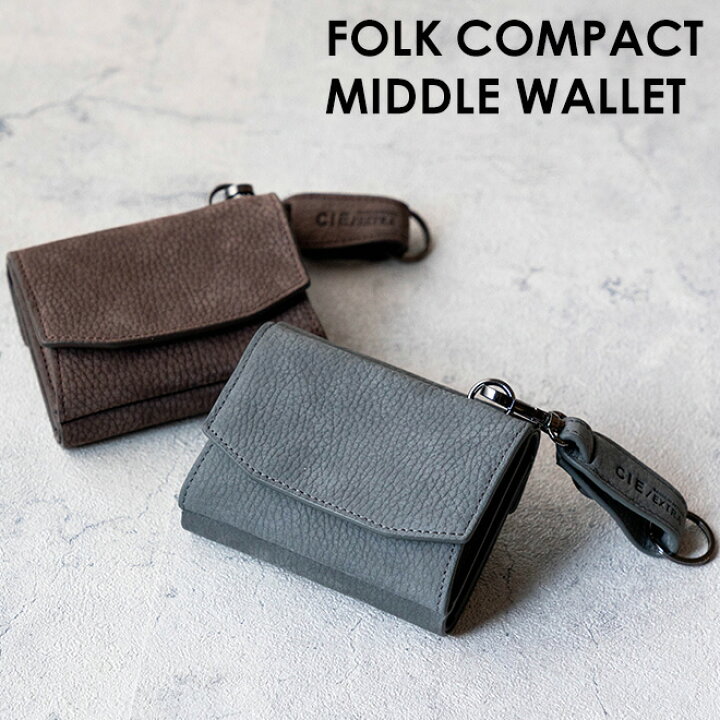 楽天市場】CIE シー FOLK COMPACT MIDDLE WALLET フォークミドル  