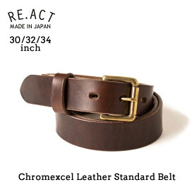 Re-ACT リアクト Chromexcel Leather Standard Belt ベルト レザー メンズ レディース 本革 ブラウン 男性 女性 プレゼント ギフト ブランド ビジネス