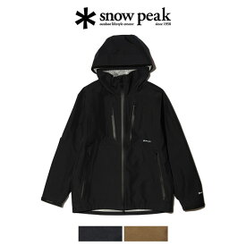 snow peak スノーピーク GORE-TEX Rain Jacket ゴアテックス レインジャケット レインコート レインウェア メンズ レディース アウター アウトドア 防水 防風 保温性 撥水 透湿 止水 ブラック ベージュ シンプル