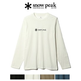 snow peak スノーピーク Soft Cotton Logo Long Sleeve TEE ソフトコットンロゴロングスリーブ 長袖 Tシャツ ロンT オーガニックコットン トップス ワンポイント メンズ レディース 春 夏