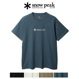 snow peak スノーピーク Soft Cotton Logo Short Sleeve T-Shirt 半袖 Tシャツ ソフト コットン ロゴ ショート スリーブ オーガニックコットン インナー トップス メンズ レディース アウトドア 春 夏