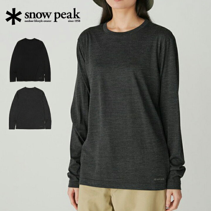 楽天市場】snowpeak スノーピーク Merino Wool Long Sleeve T-Shirt 