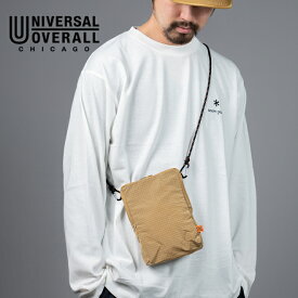 UNIVERSAL OVERALL ユニバーサルオーバーオール Ripstop vertical sacoche サコッシュポーチ メンズ レディース コンパクト 小さい リップストップ 丈夫 軽い 軽量 アウトドア フェス