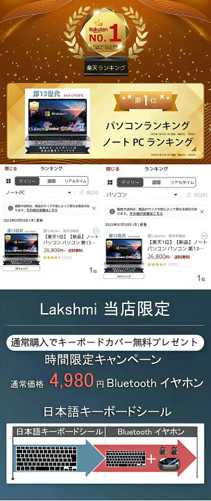 楽天市場】【楽天1位】【新品】ノートパソコン パソコン 第13世代CPU 