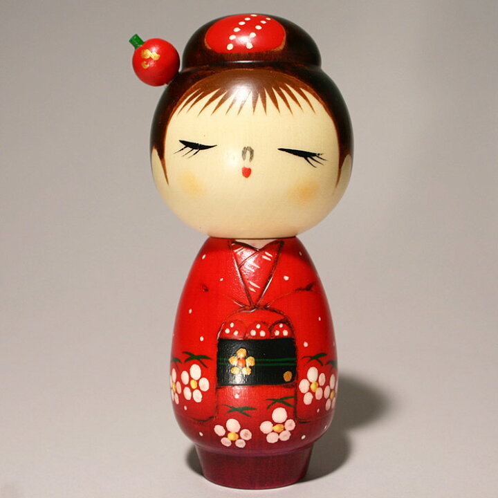 楽天市場 こけし 花だより C240 創作こけし 置物 木製 お土産 日本製 手作り インテリア 郷土玩具 伝統工芸品 日本人形 笑顔 Kokeshi 可愛い 綺麗 和風 和雑貨 お正月 ご出産祝い ご結婚祝い プレゼント 子供 京都 洛 伝統となごみの和雑貨