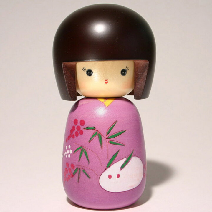 楽天市場 こけし 花暦 雪うさぎ C299 創作こけし 置物 木製 お土産 日本製 手作り インテリア 郷土玩具 伝統工芸品 日本人形 笑顔 Kokeshi 可愛い 綺麗 和風 和雑貨 お正月 ご出産祝い ご結婚祝い プレゼント 子供 京都 洛 伝統となごみの和雑貨