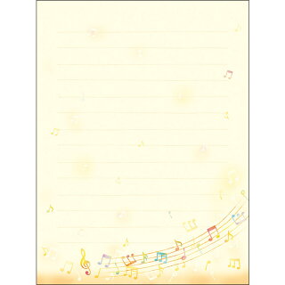 楽天市場 便箋 音符 幸せのメロディー Cl450 38 便せん 横書き 罫線入り レター 手紙 メッセージカード 上品 おしゃれ かわいい シンプル お礼状 感謝状 御祝い 誕生日 大人 両親 友人 まとめ買い 法人 上司 取引先 メール便対応商品 京都 洛 伝統となごみの和雑貨