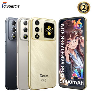 2026�N�V����15���ԕԕiOK���y����N�[�|����18,900�~�I�zFOSSiBOT S7 SIM�t���[�X�}�z �{�� Android 16 16GB+128GB �I�N�^�R�A�v���Z�b�T 5000mAh 6.9�C���` �A���h���C�h �X�}�z 50MP�J���� GeminiAI �X�}�z�P�[