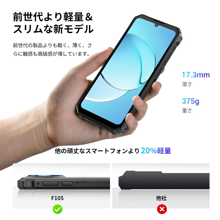 楽天市場】【クーポンで16,980円】FOSSiBOT F105 simフリー スマホ 