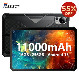 【赤字覚悟！P5倍&55%OFFで31,980円~】FOSSiBOT タブレット 防水 SIMフリー お風呂用 10.4インチ 16GB+256GB 1TB拡張可 Android13 11000mAhバッテリー セルラー WiFiモデル TypeC急速充電 GPS 顔認証 動画鑑賞 電子書籍 作業用タブレット 水中写真 子供にも最適