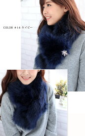 ティペット ファー マフラー レディース 冬 用 フェイクファー 厚手 フォックスファー 調 全20色 防寒 b2 プレゼント ギフト ラッピング可