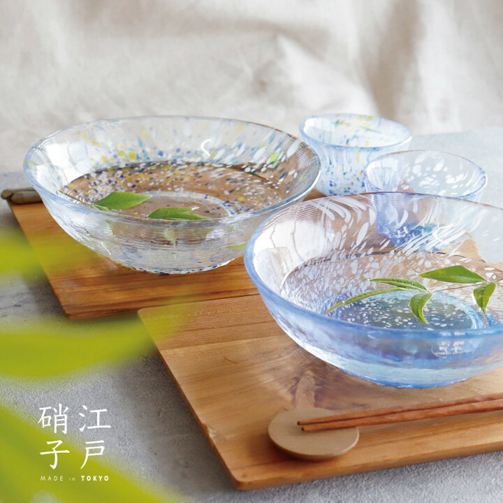 楽天市場】【江戸硝子】そうめん鉢 浅鉢 ガラス食器 日本製 いきはり 