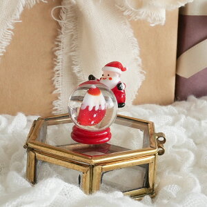 【The Joy Luck Club】抱きつきサンタ スノードーム 25mm ガラス製 オブジェ クリスマス ミニチュア