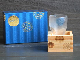 【THE Premium NIPPON Taste】枡酒グラス　丸紋　1個販売 ガラス 日本酒グラス ガラス食器 ギフト プレゼント 記念日 お祝い 石塚硝子