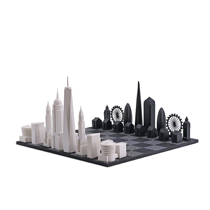 楽天市場 Skyline Chess スカイラインチェス Ny Vs London ニューヨーク Vsロンドン 木製ボード アメリカ イギリス モダン おしゃれ ララ ナテュール