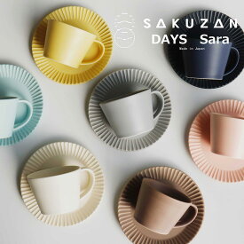 【作山窯-SAKUZAN-】 DAYS Sara ストライプ カップ&ソーサー Stripe Cup&Saucer リム皿 コーヒーカップ　マット サラ カフェ 磁器 日本製 陶器