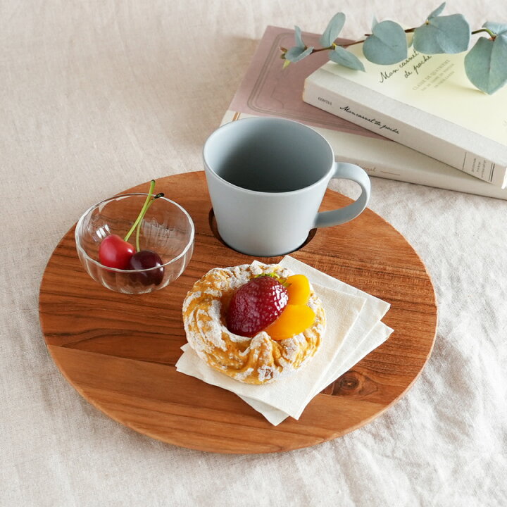 楽天市場】【TEAK WOOD】ランチプレート ラウンド L 27cm カップ