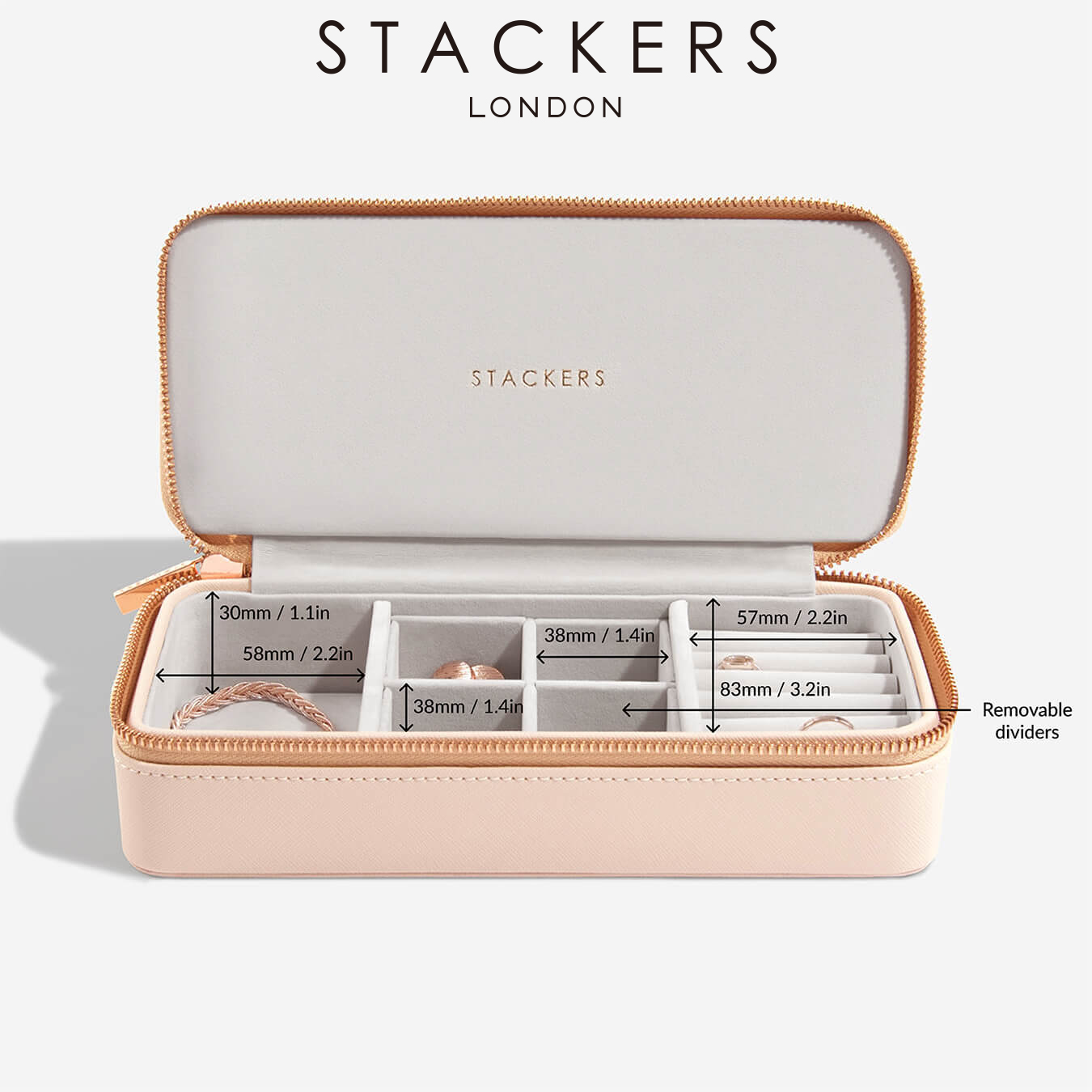 【STACKERS】トラベル ジュエリーボックス L ブラッシュ ピンク Blush Pink | ララ・ナテュール