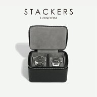 【STACKERS】メンズ ラージ ジップ ウォッチ ボックス Men's Large Zipped Watch Box ブラック ペブル Bl…