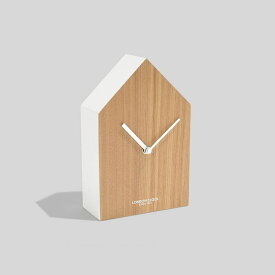 【LONDON CLOCK】　HUS ロンドンクロック　ハス　置き時計　ロンドン　イギリス　英国　おしゃれ　北欧　シンプル　スカンジナビア　ハウス　家　リビング　時計　ウッド