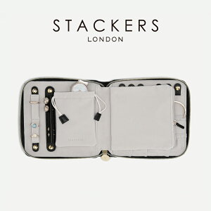 �ySTACKERS�z�X�N�G�A�W���G���[���[�� �@�u���b�N���t�B�A�@Black Raffia�@Square Jewellery Roll�@�u���b�N�@�W���G���[�P�[�X�@�X�^�b�J�[�Y�@�C�M���X�@�����h��