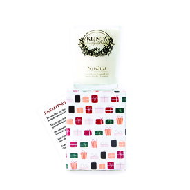 【ポイント20倍】【KLINTA】クリスマス限定　マッサージキャンドル 90ml　コットンフレッシュ　　ギフトカード付き　　キャンドル　クリンタ　ろうそく　フレグランスキャンドル　マッサージ　ギフト　クリスマスプレゼント