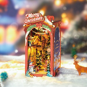 �y Rolife �z�N���X�}�X�̊X�@Christmas Street TGC06 Book Nook�@�u�b�N�k�[�N�@�E�b�h�p�Y���@�~�j�`���A�@�u�b�N�G���h DIY ���[���C�t