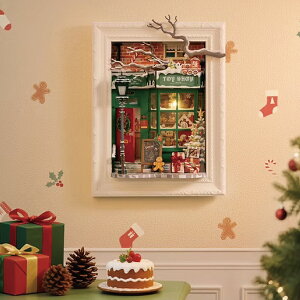 �yRolife�z�T���^�̃g�C�V���b�v�@Santa's Toy Shop �N���X�}�X�t���[���@3D�E�b�h�p�Y���@�~�j�`���A�@DIY