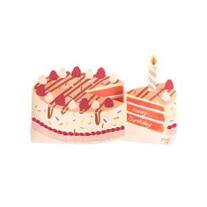 �l�R�|�X�Ή��yUP WITH PAPER�z�@Candle Cake�@�o�[�X�f�[�J�[�h�@���a�����J�[�h�@�|�b�v�A�b�v�J�[�h�@���̃J�[�h �M�t�g�@12.7 x 8.9cm�@�A�����J�@Design in USA