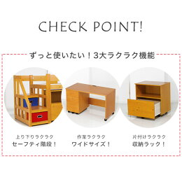 ロフトベッド木製階段ロータイプシングルシステムベッドデスク付きミドルベッド収納チェストワゴン省スペースベッドデスクベッドタイプユニットベッド子供学習机