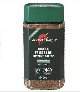 有機コーヒー【マウントハーゲン】オーガニック フェアトレード カフェインレス インスタントコーヒー 100g 2個セット【有機 コーヒー デカフェ カフェインレスコーヒー オーガニックコー