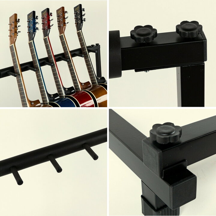 楽天市場】ギタースタンド 5本収納 アコギ/ベース/エレキ 弦楽器 