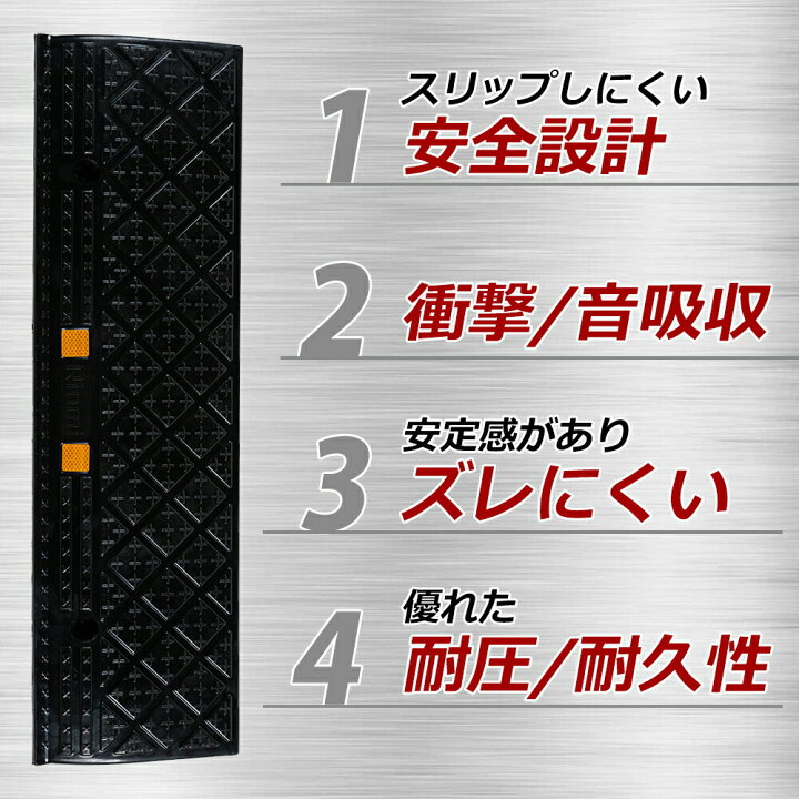 楽天市場】段差プレート 約10cm段差 ゴム製 幅90cm ゴム段差プレート 