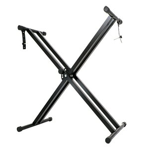 【5カラー】ピアノ 電子ピアノスタンド ダブルスタンド ピアノ台 88鍵盤 61鍵盤 キーボードスタンド ダブルレッグ キーボードベンチ ピアノイス X型 ホワイト