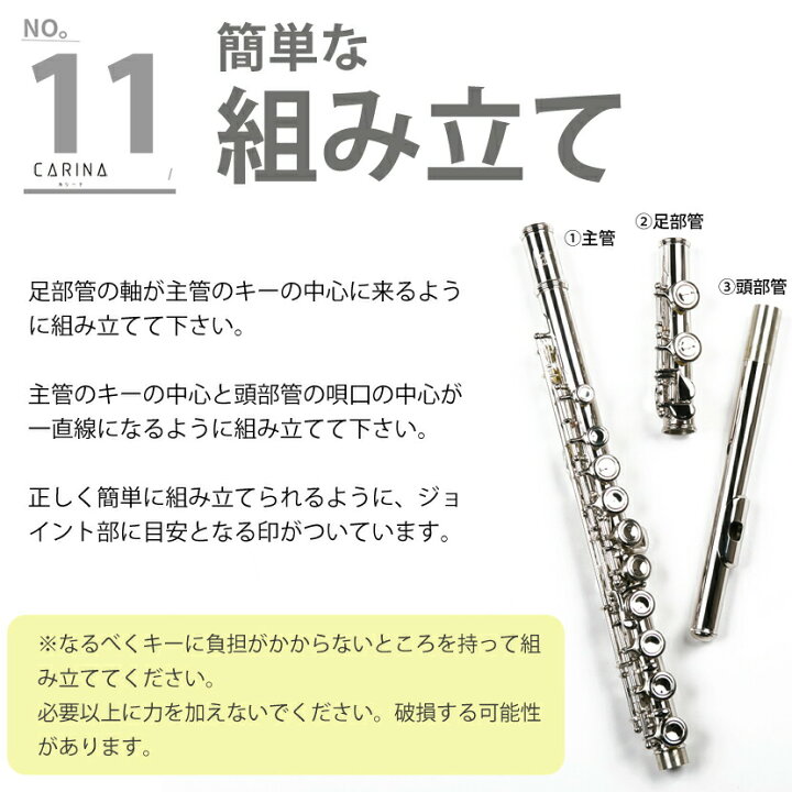 楽天市場】フルート 初心者 吹奏楽 練習用 ケース付き ニッケルメッキ 