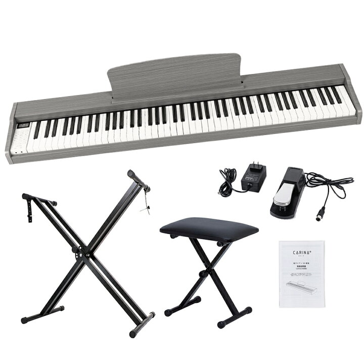 楽天市場】【グレー新発売！】電子ピアノ 88鍵盤 スタンド 椅子セット 