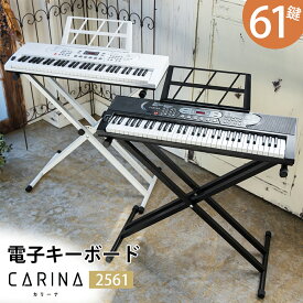 電子キーボード 61鍵盤 ピアノ シンセサイザー 給電 電池駆動 日本語操作ボタン 軽量 初心者 プレゼント 新学期 新生活【演奏動画あり】