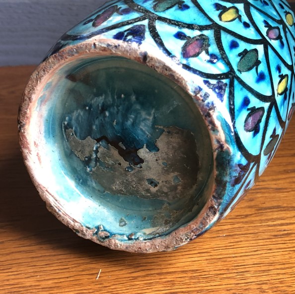 楽天市場】イラン アンティーク 壺 陶器製 オブジェ 花瓶 モダン