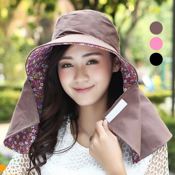 楽天市場 帽子 ハット サンバイザー 日除け日 焼け防止 Uvカット レディース 夏 かわいい コットン リバーシブル 自転車 ガーデニング 庭仕事 Lalamart