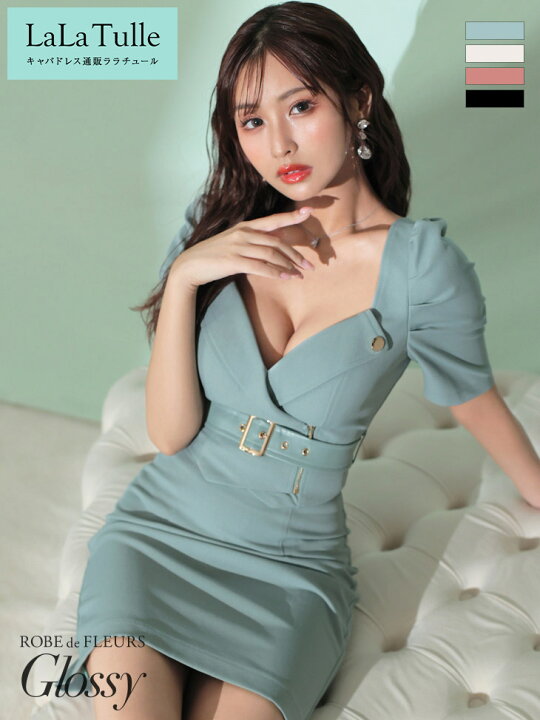 楽天市場】ROBE de FLEURS Glossy キャバドレス ミニ セットアップ  
