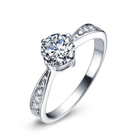 【即納サイズあり】結婚指輪 結婚記念日プレゼント diamond輝きリング 婚約指輪 S925 Pt18K3度コーティング Silver 指輪 シルバーリング 誕生日プレゼントシルバーリング プラチナ仕上指輪 70
