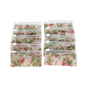 プレゼント ポーチ 薔薇 雑貨 フラットポーチ ファスナー 小物入れ ミニ 和風 クリア 薔薇【公式】【LALUICE ルドゥーテ】