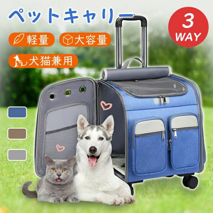 楽天市場】ペットキャリー リュック 犬 小型犬 中型犬 猫 キャスター 