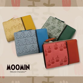 【MOOMIN】ムーミン 本革 二つ折り財布【PATTERN】[mm-008]