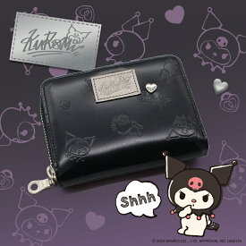 【サンリオキャラクターズ】KUROMI クロミ 本革 ラウンド二つ折り財布 Y2K [san-87130]