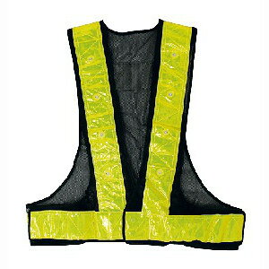 反射安全ベスト LEDライト ネイビー×イエロー 292511 アークランズ