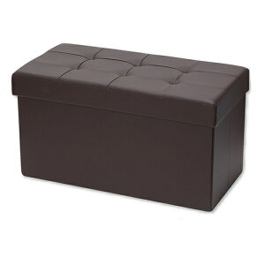 【在庫限り】座れる収納ボックス 折りたたみスツール ワイド ブラウン アークランズ